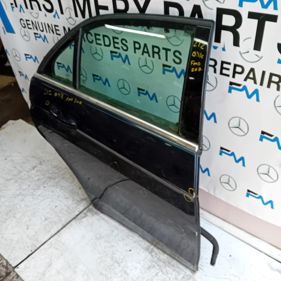 MERCEDES BENZ E-CLASS W212 DRIVER REAR DOOR OSR BLUE 2009- 2016 COMPLETE FMD208