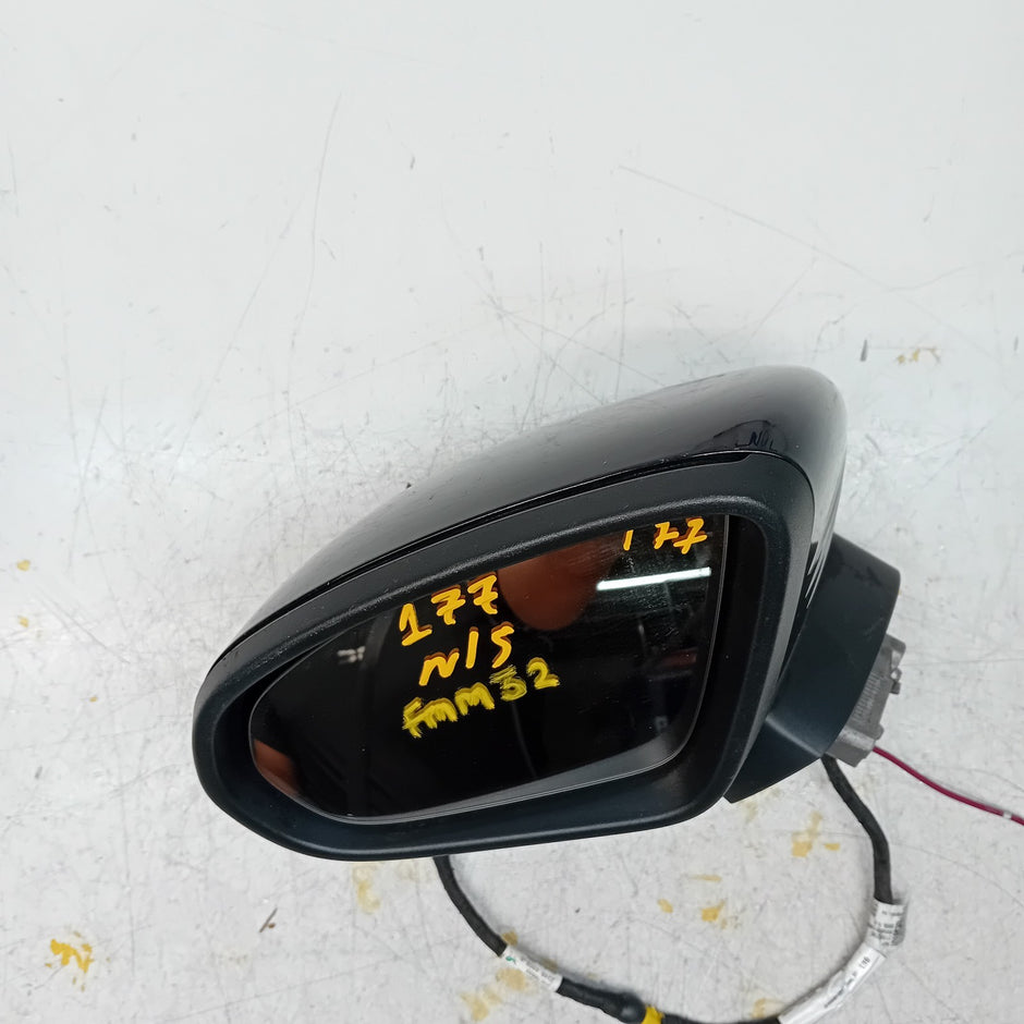 MERCEDES A-CLASS  W177 PASSENGER SIDE WING MIRROR A1778105304 BLACK FMM32