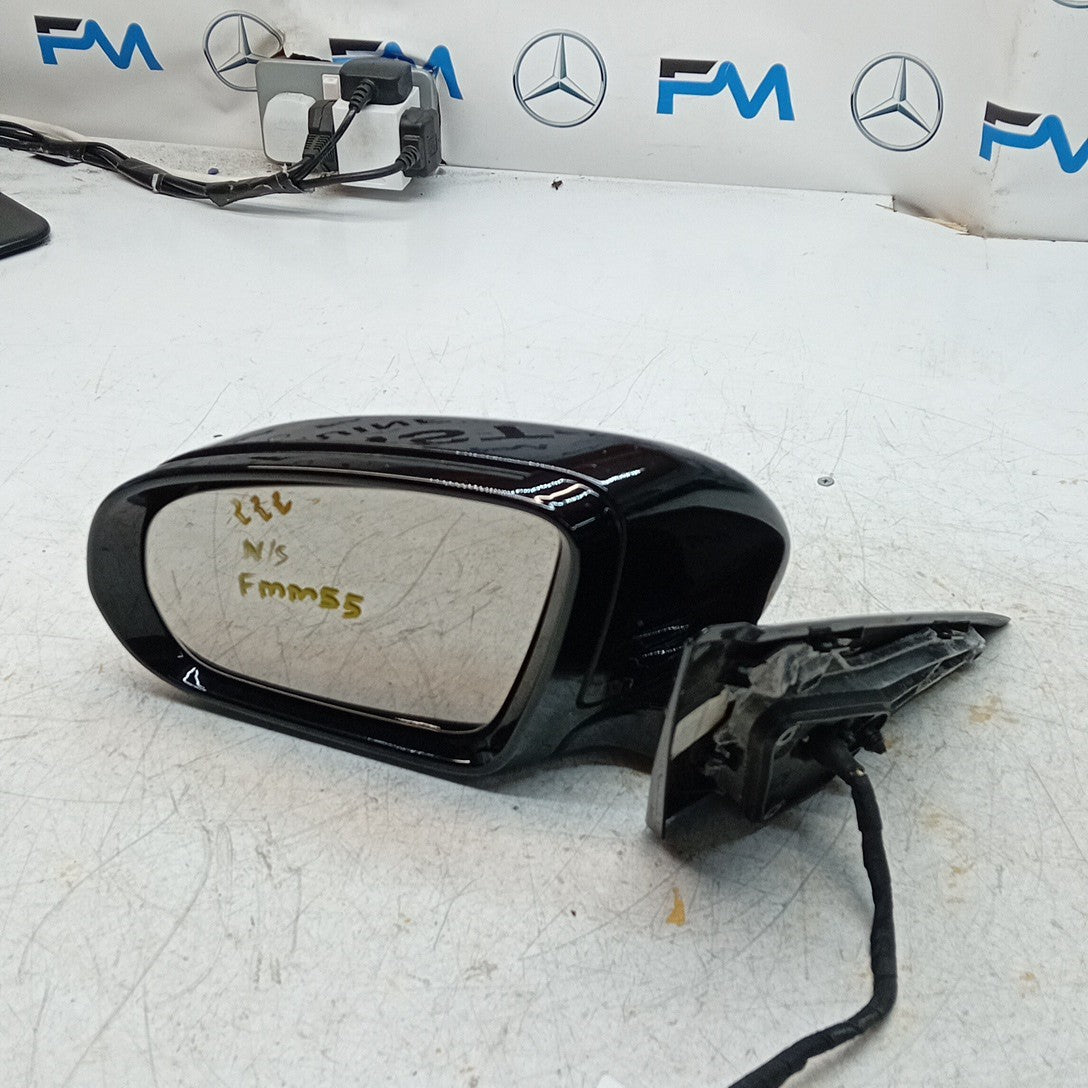 MERCEDES S-CLASS W222 PASSENGER WING MIRROR NS BLACK A2228101516 2014 PL FMM55