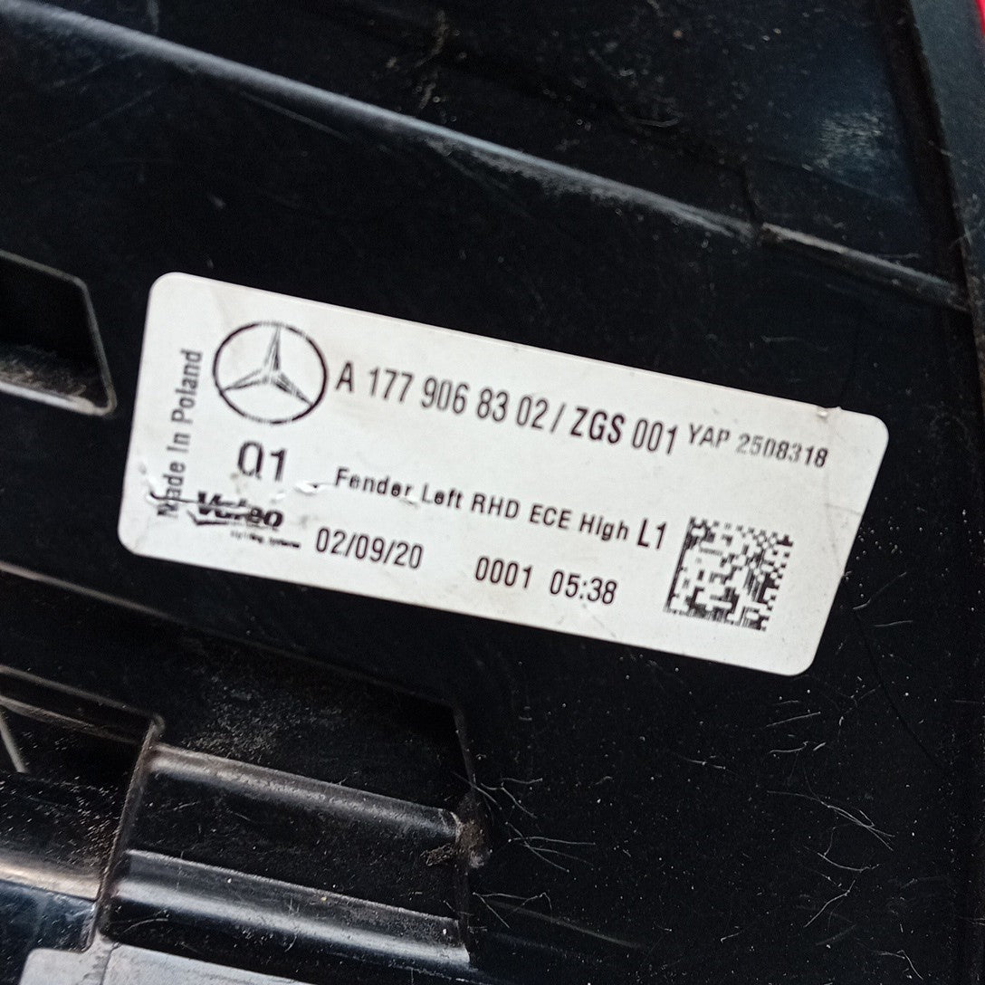 MERCEDES A-CLASS W177 PASSENGER LEFT REAR TAIL LIGHT A1779068302 2020 FMT295