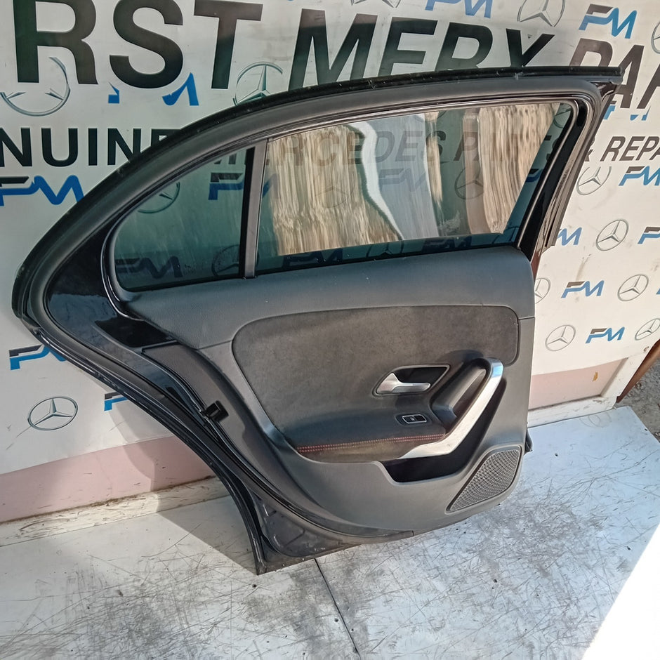 MERCEDES A-CLASS W177 PASSENGER REAR DOOR NSR BLACK 2018 COMPLETE FMD482