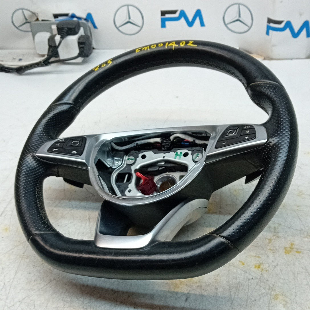 MERCEDES W205 C-CLASS MULTIFUNCTION STEERING WHEEL PFL 2014 A0004606700 FM001402
