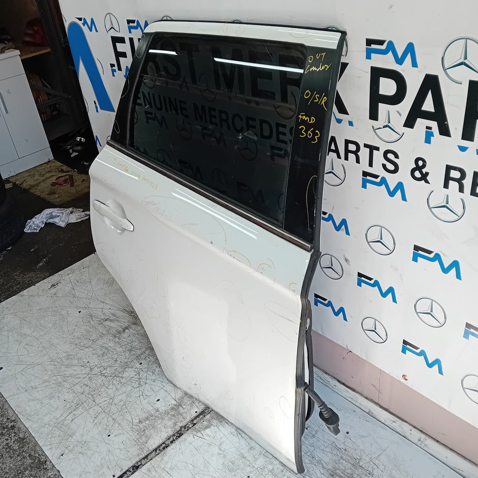 MITSUBISHI OUTLANDER MK3 DRIVER REAR DOOR OSR 2013 WHITE COMPLETE FMD363