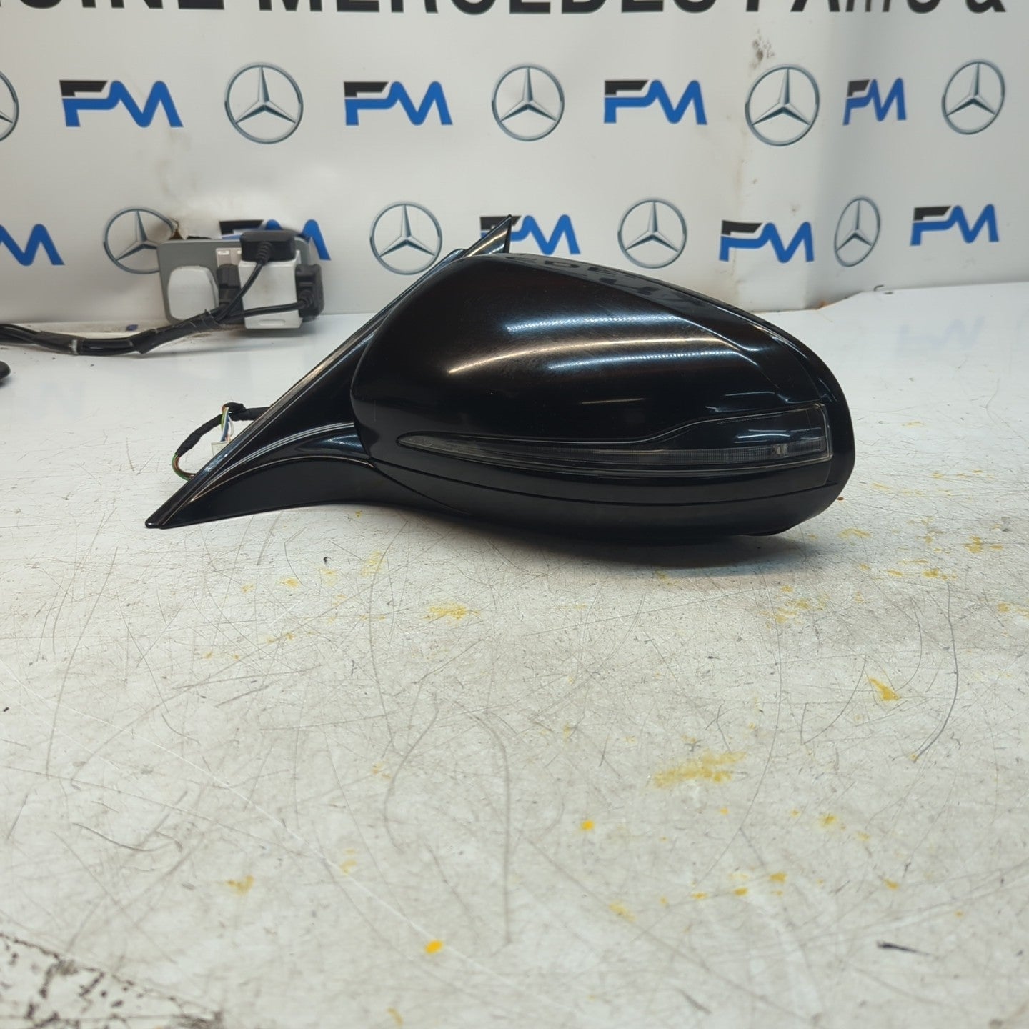 MERCEDES E-CLASS W213 PASSENGER WING MIRROR NS BLACK A2138102500 FMM78