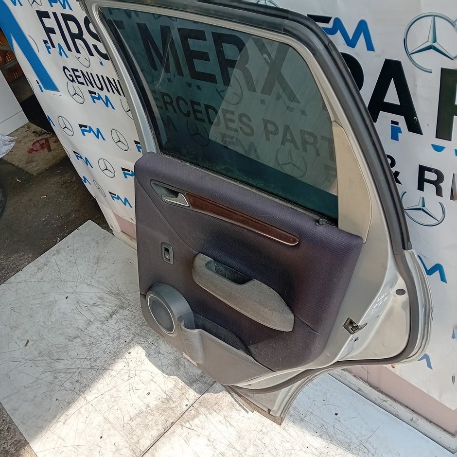 MERCEDES A-CLASS W169 DRIVER REAR DOOR OSR 2004-12 SILVER COMPLETE FMD276