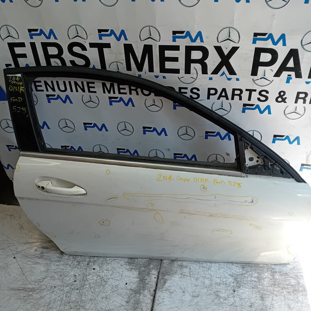 MERCEDES BENZ C-CLASS W212 COUPE DRIVER FRONT DOOR OSF 2012 WHITE COMPLET FMD525