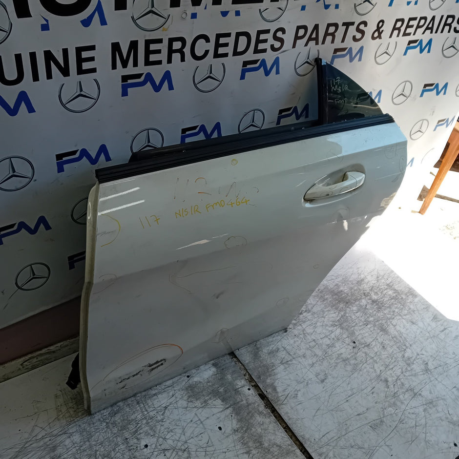 MERCEDES CLA W117 PASSENGER REAR DOOR NSR WHITE 2013-19 COMPLETE FMD464