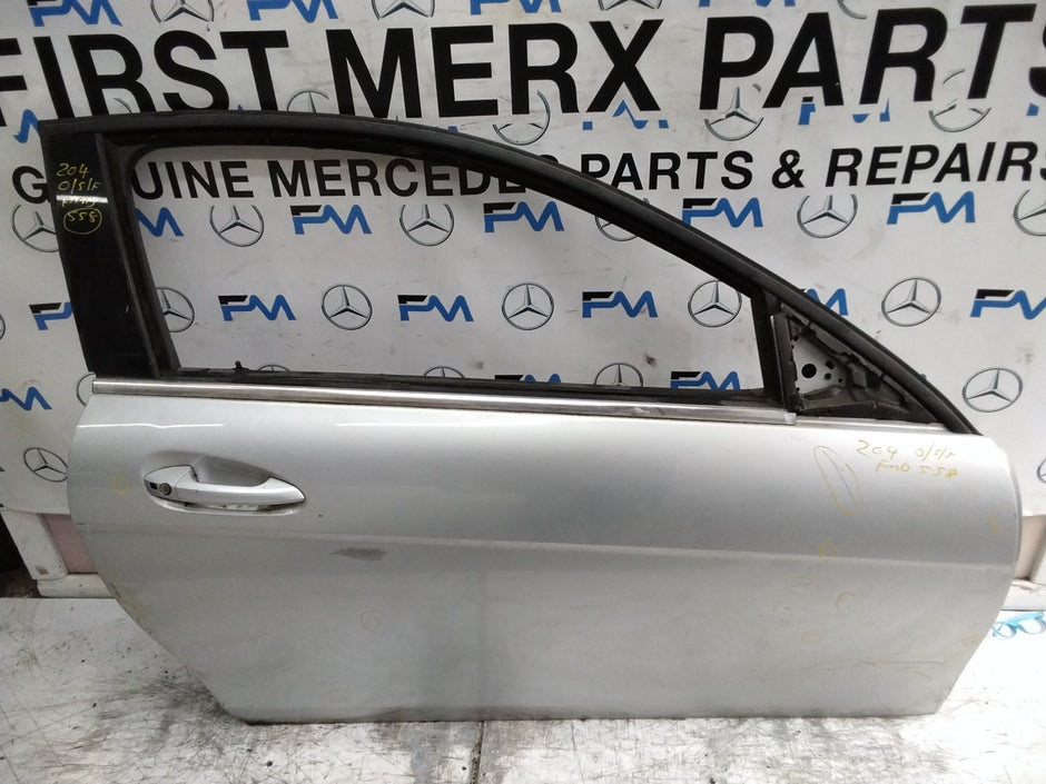 MERCEDES C-CLASS W204 SLN DRIVER FRONT DOOR OSF SILVER 2008-14 COMPLETE FMD558