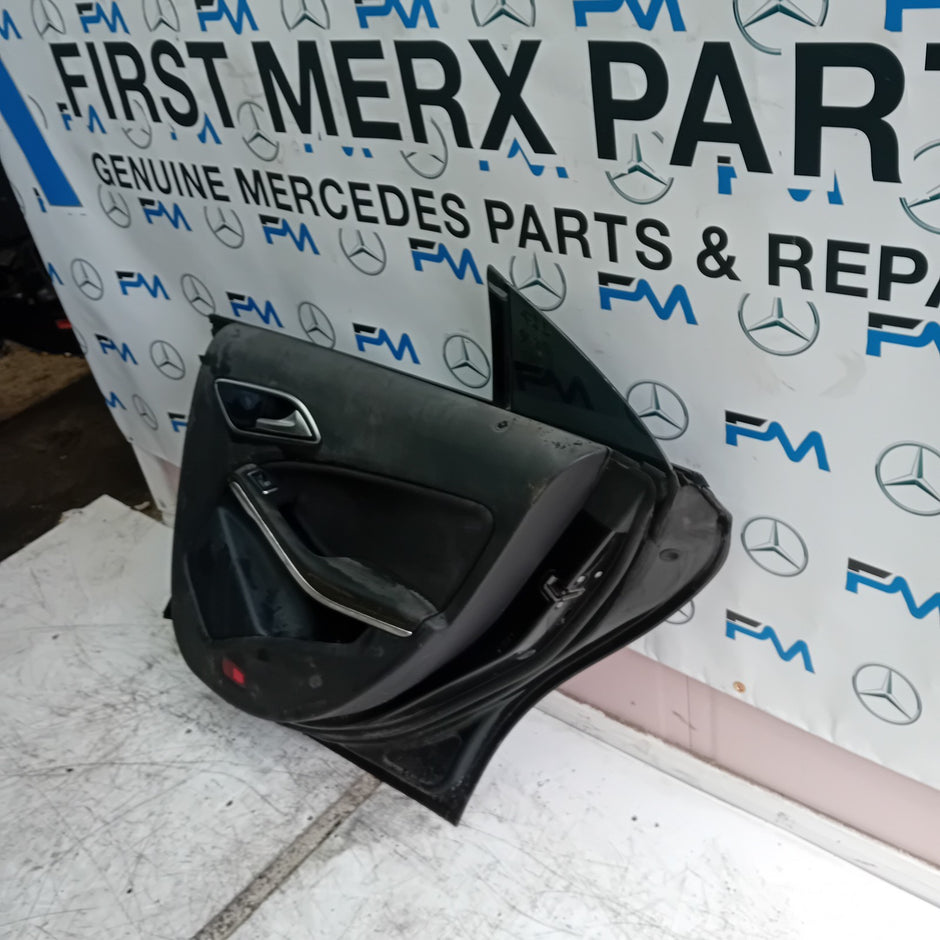 MERCEDES BENZ CLA W117 DRIVER SIDE REAR DOOR O/S/R BLACK COMPLETE FMD138