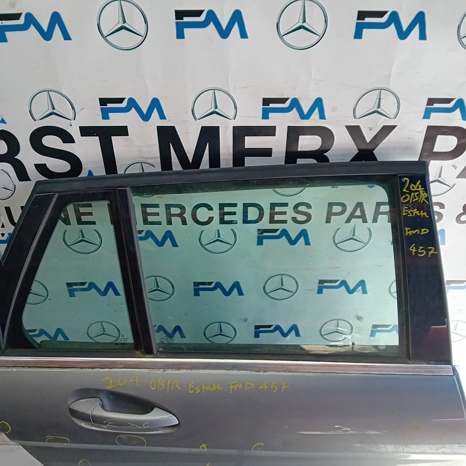 MERCEDES C-CLASS S204 EST DRIVER REAR DOOR OSR GREY 2008-14 FMD457