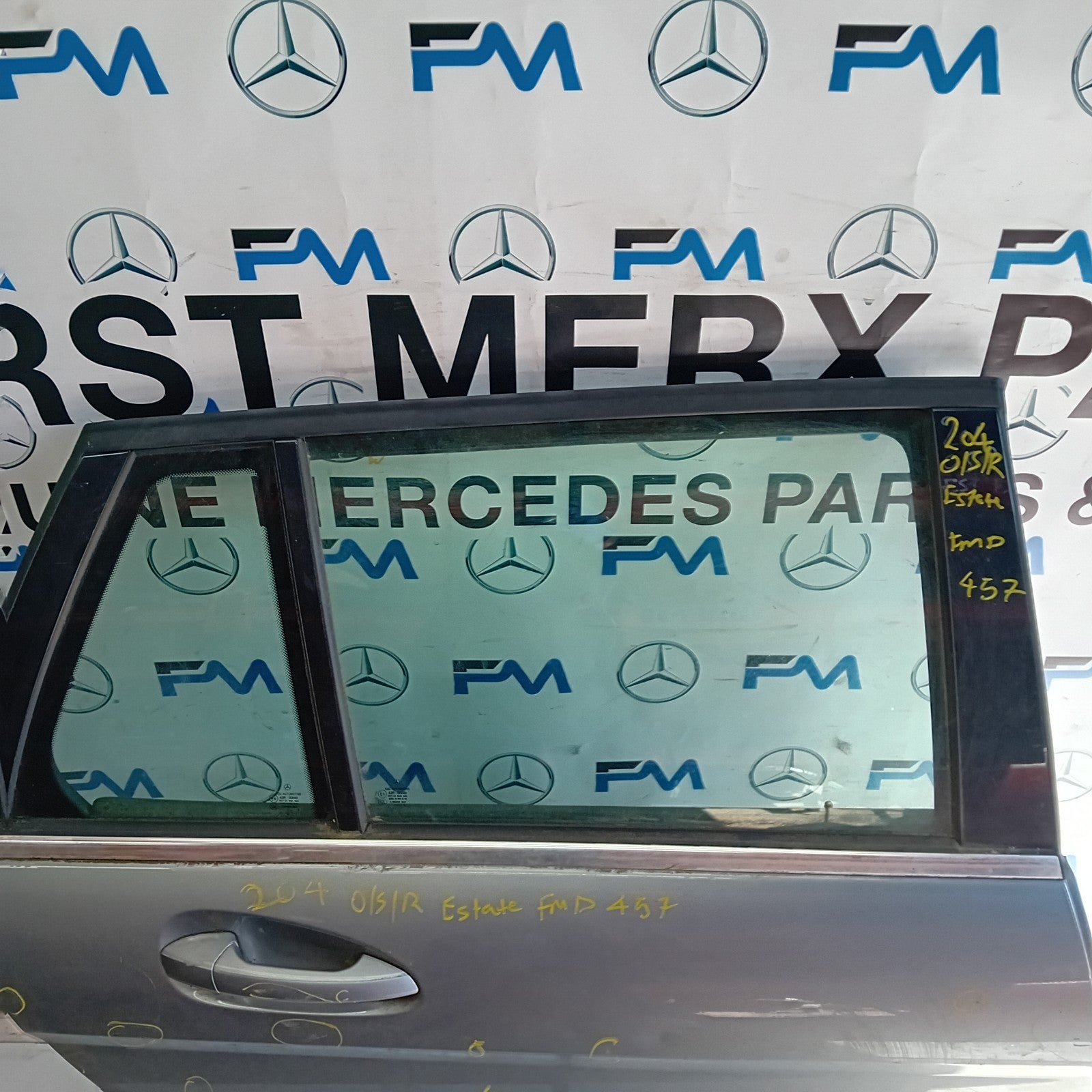 MERCEDES C-CLASS S204 EST DRIVER REAR DOOR OSR GREY 2008-14 FMD457