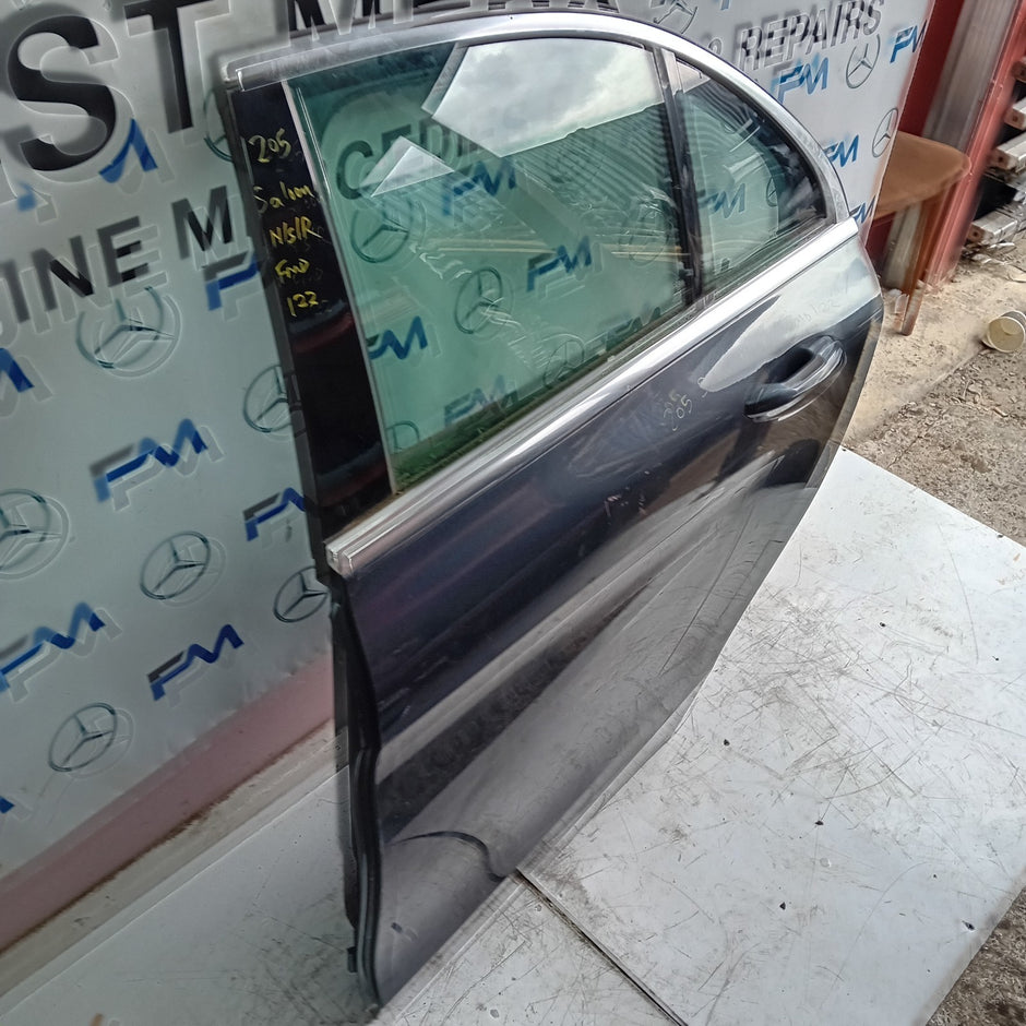 MERCEDES BENZ C-CLASS W205 PASSENGER SIDE REAR DOOR N/S/R GREY FMD122