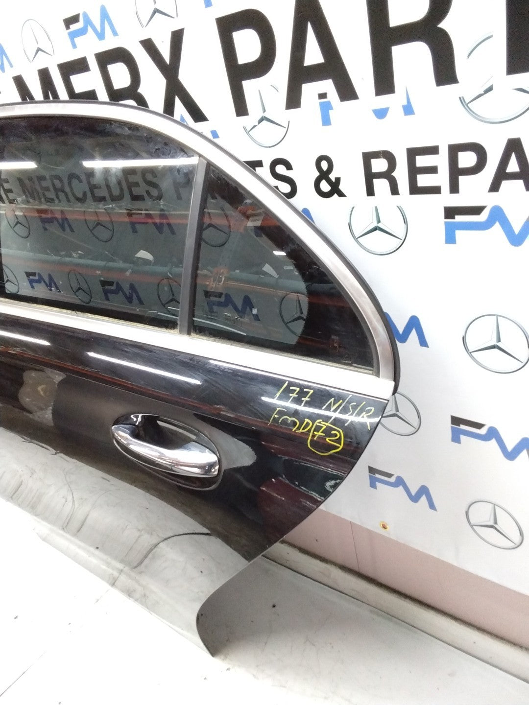 MERCEDES BENZ A-CLASS W177 PASSENGER SIDE REAR DOOR N/S/R COMPLETE BLACK FMD72