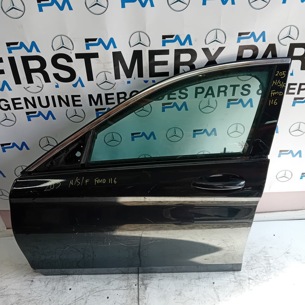 MERCEDES BENZ C-CLASS W205 PASSENGER SIDE FRONT DOOR N/S/F BLACK FMD116