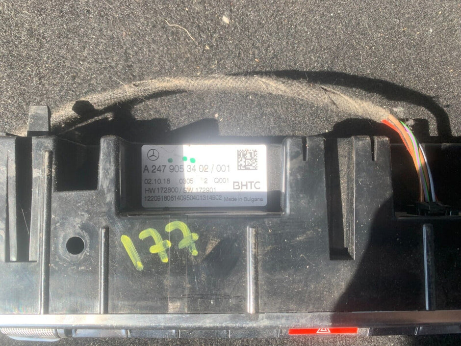 MERCEDES A CLASS AC AIR CON HEAT CLIMATE CONTROL PANEL W177 2018-23 A2479053402