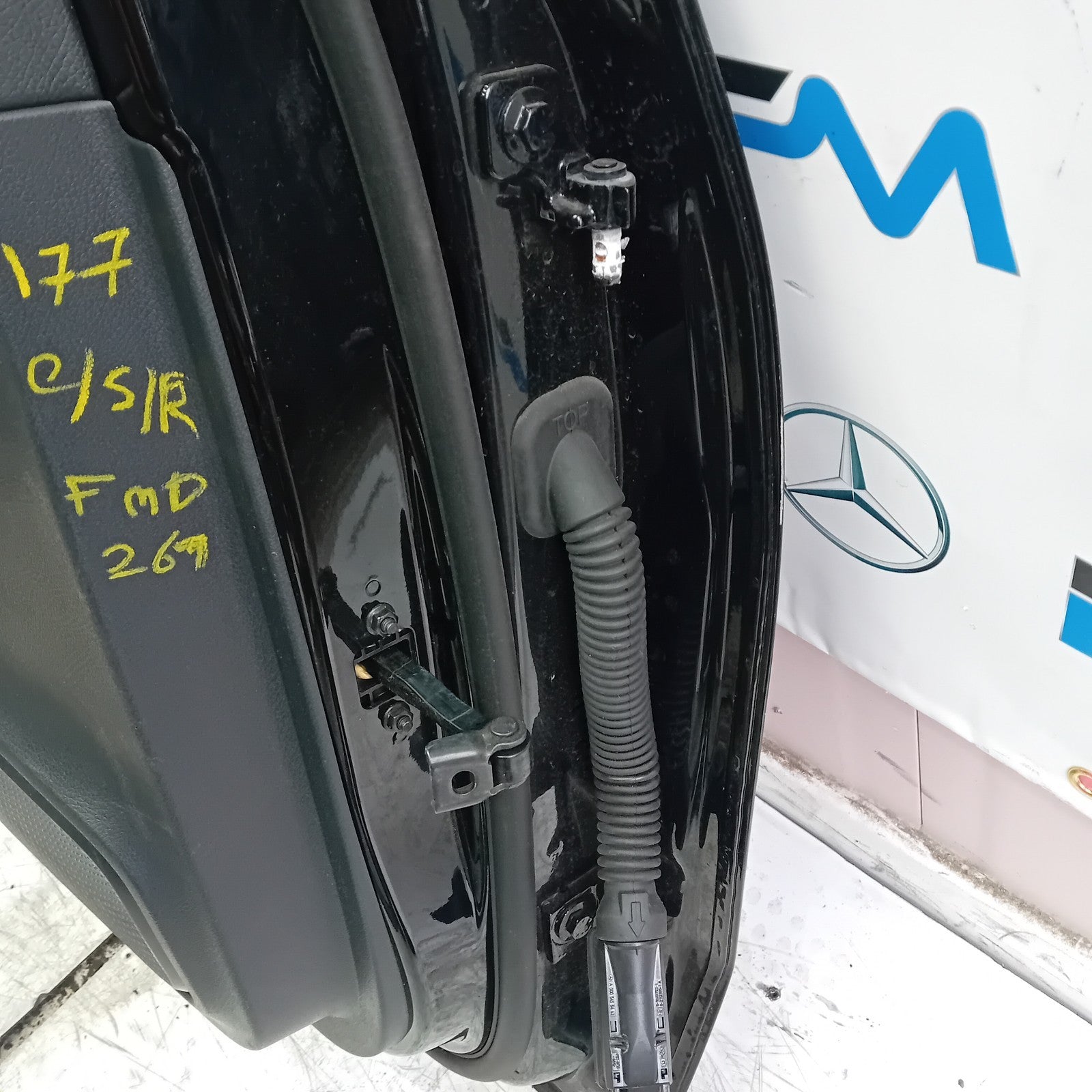 MERCEDES A-CLASS W177 SLN DRIVER REAR DOOR OSR BLACK 2018 ON COMPLETE FMD269