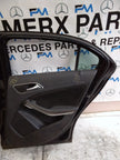 MERCEDES A-CLASS W176 DRIVER REAR DOOR OSR BLACK 2012-18 COMPLETE FMD351