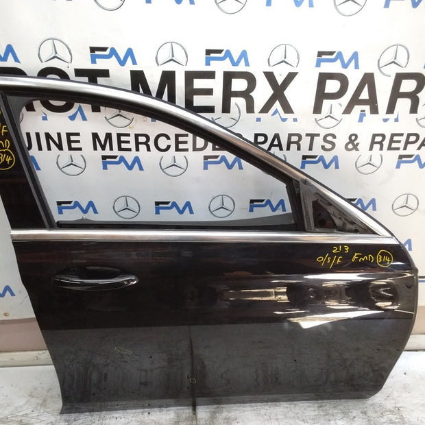 MERCEDES E-CLASS W213 DRIVER  FRONT DOOR OSF BLACK 2017-2023 COMPLETE FMD314