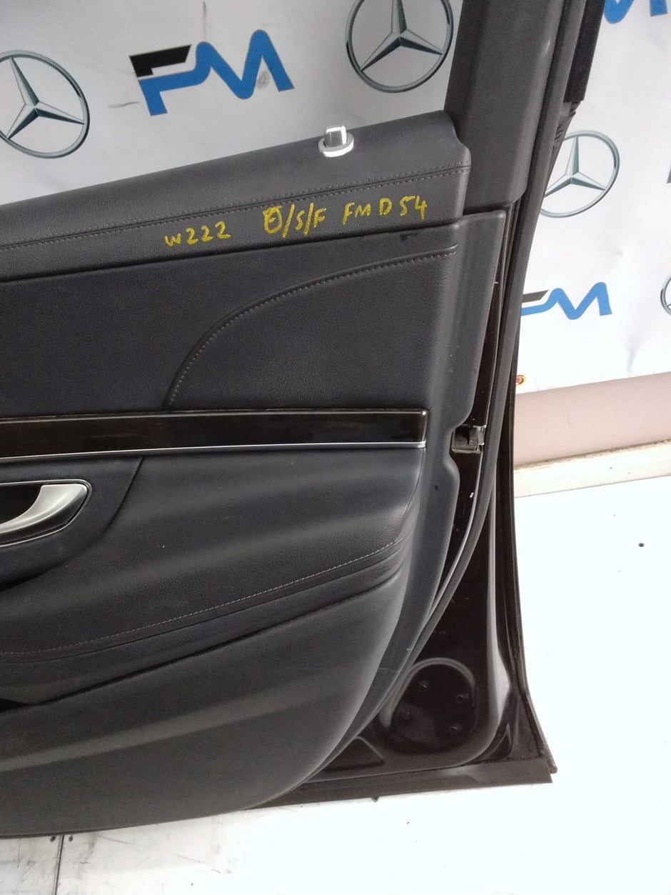 MERCEDES S-CLASS W222 DRIVER SIDE FRONT DOOR O/S/F COMPLETE BROWN FMD54
