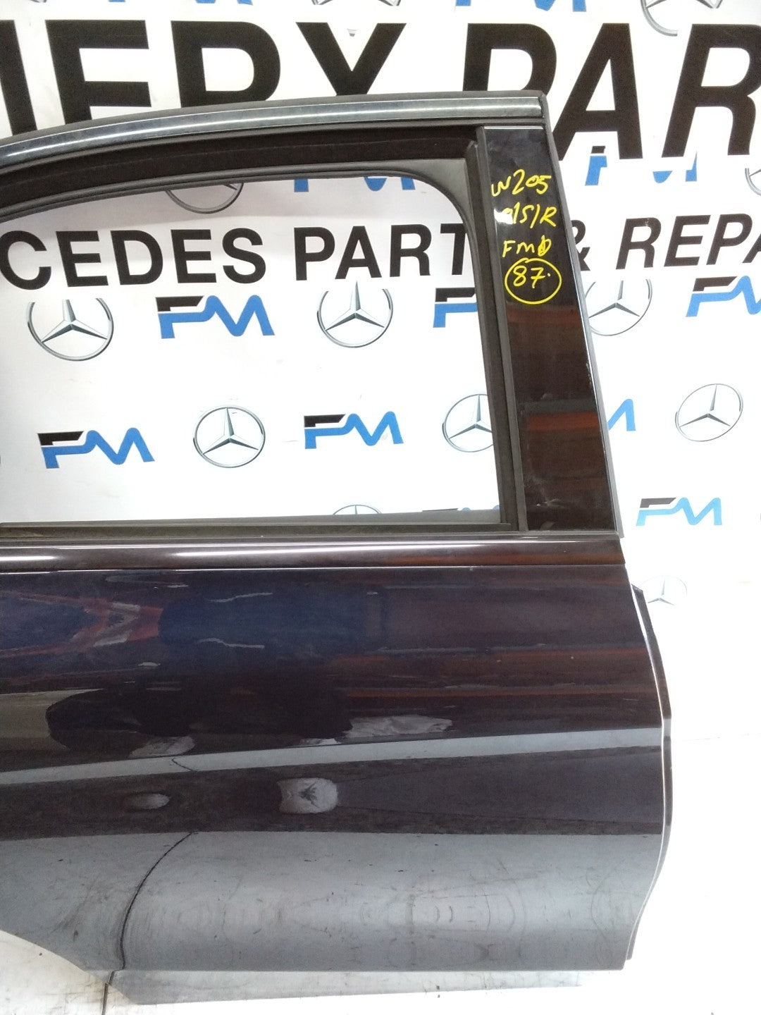 MERCEDES BENZ C-CLASS W205 DRIVER SIDE REAR DOOR O/S/R COMPLETE BLUE FMD87