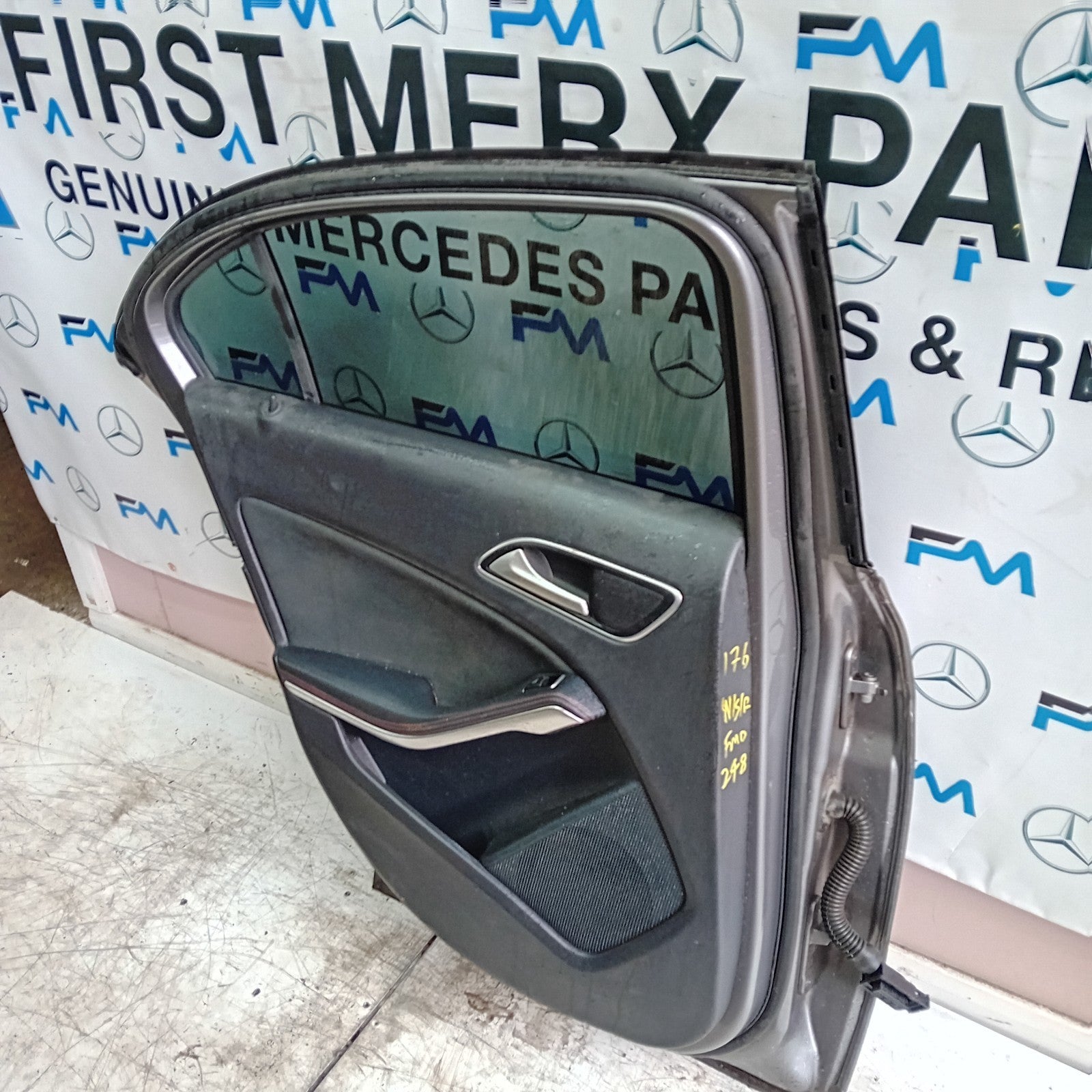 MERCEDES A-CLASS W176 PASSENGER REAR DOOR NSR GREY 2012-18 COMPLETE FMD248