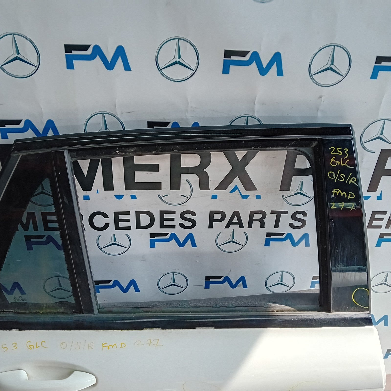 MERCEDES GLC X253 DRIVER REAR DOOR OSR 2016 ON WHITE COMPLETE FMD277