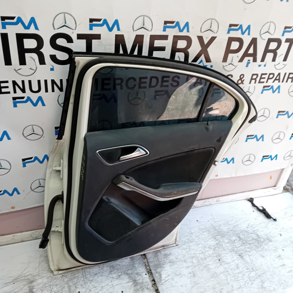 MERCEDES A-CLASS W176 DRIVER REAR DOOR OSR 2012-18 WHITE COMPLETE FMD358