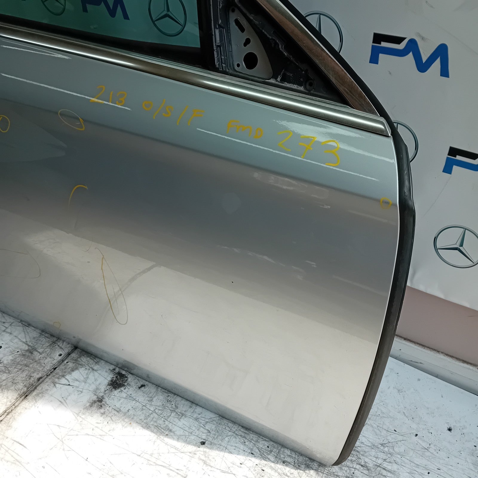 MERCEDES E-CLASS W213 SLN DRIVER FRONT DOOR OSF 2016 ON SILVER COMPLETE FMD273