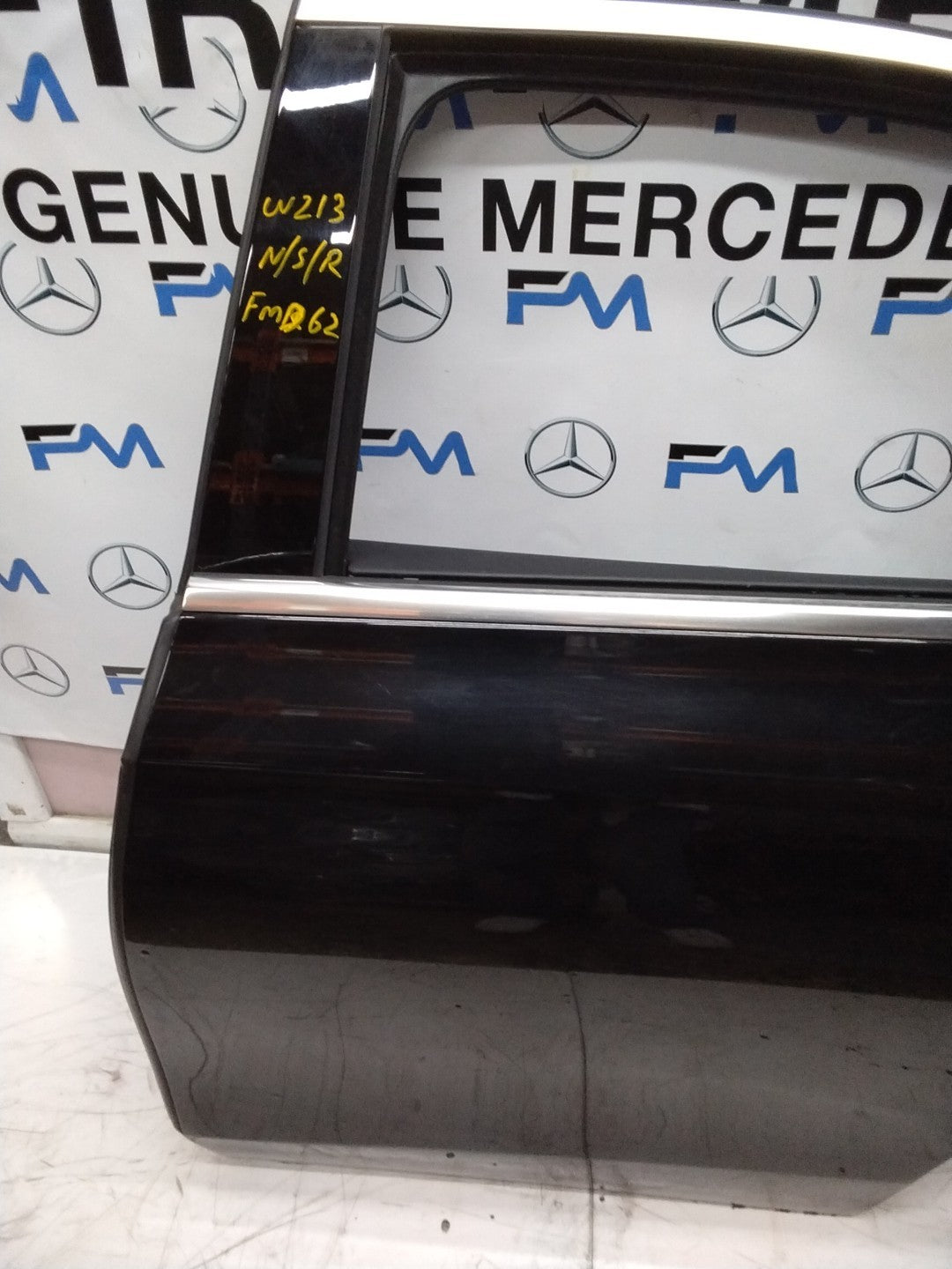 MERCEDES BENZ  E-CLASS W213 PASSENGER SIDE REAR DOOR N/S/R COMPLETE BLACK FMD62