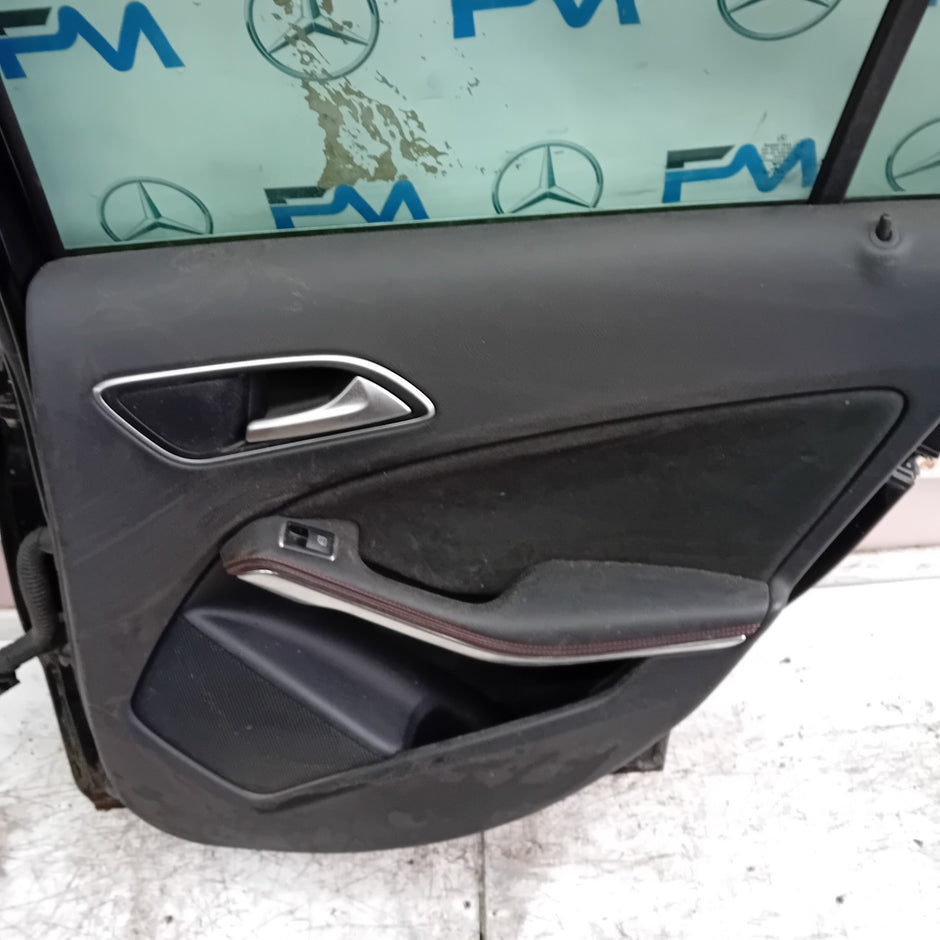 MERCEDES A-CLASS W176 SLN DRIVER REAR DOOR OSR BLACK 2012-18 COMPLETE FMD258