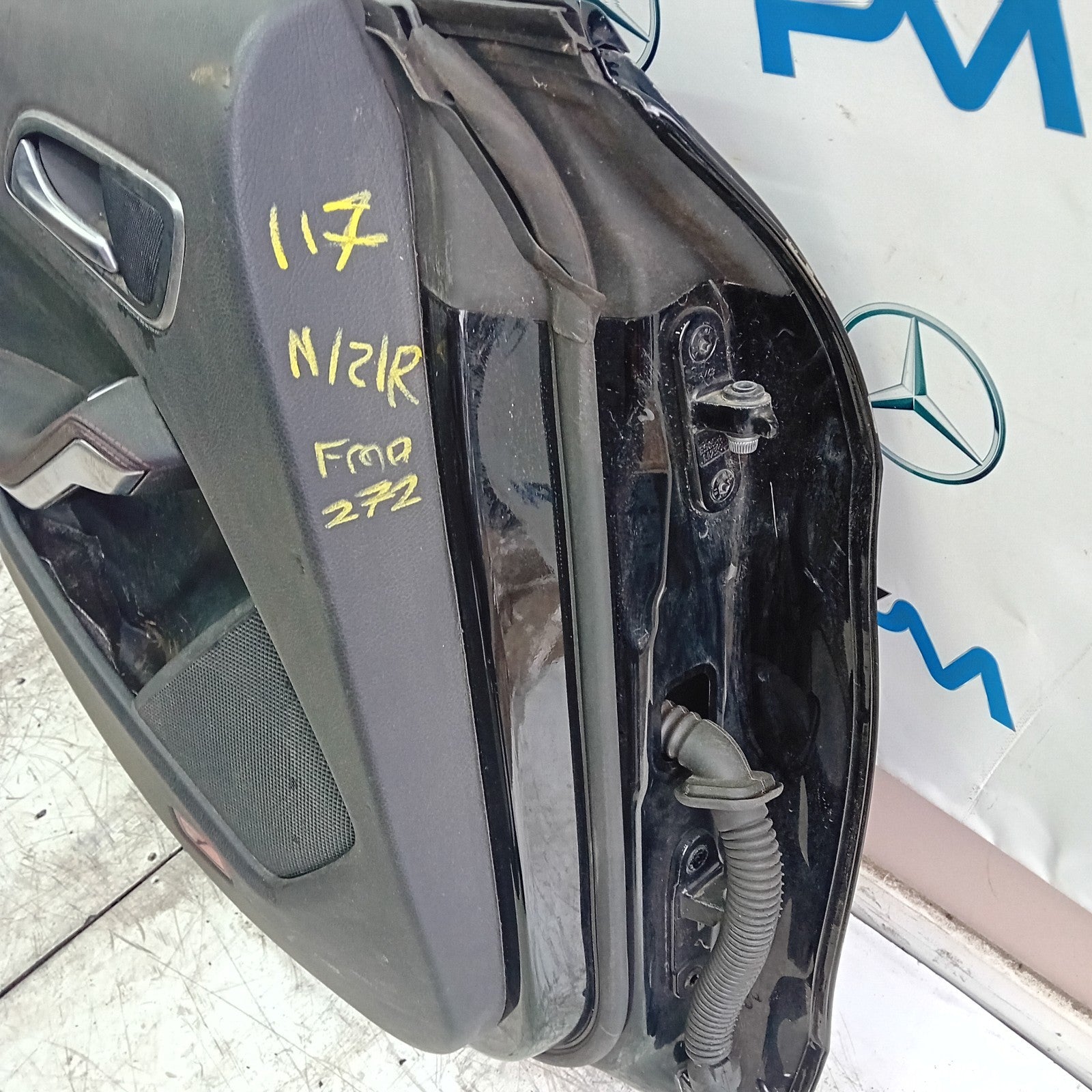 MERCEDES BENZ CLA W117 PASSENGER REAR DOOR NSR 2013-19 BLACK COMPLETE FMD272
