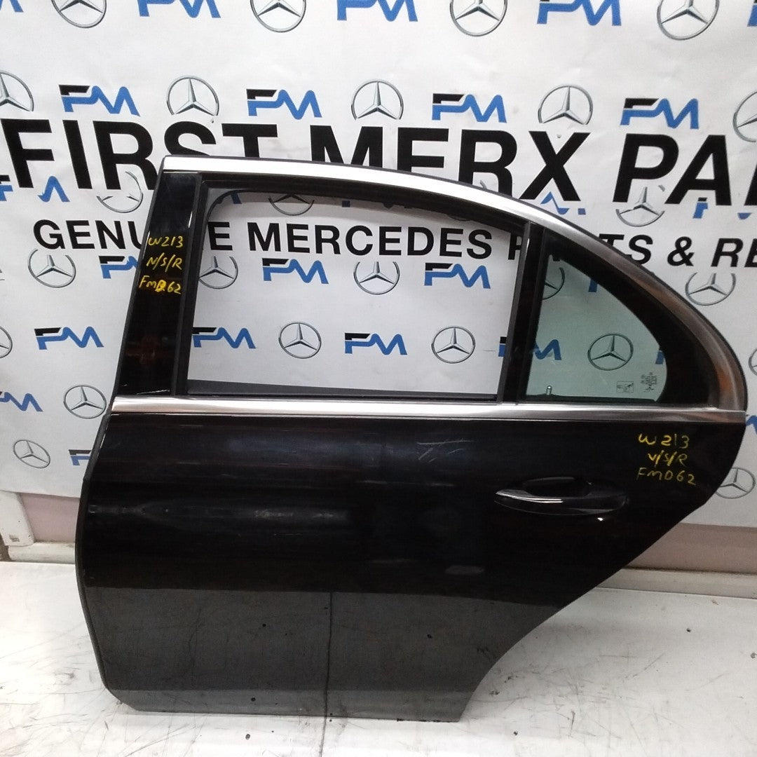 MERCEDES BENZ  E-CLASS W213 PASSENGER SIDE REAR DOOR N/S/R COMPLETE BLACK FMD62