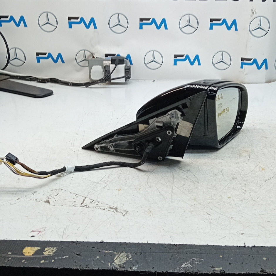 MERCEDES S-CLASS W222 DRIVER WING MIRROR OS BLACK A2228101616 2014 PL FMM56