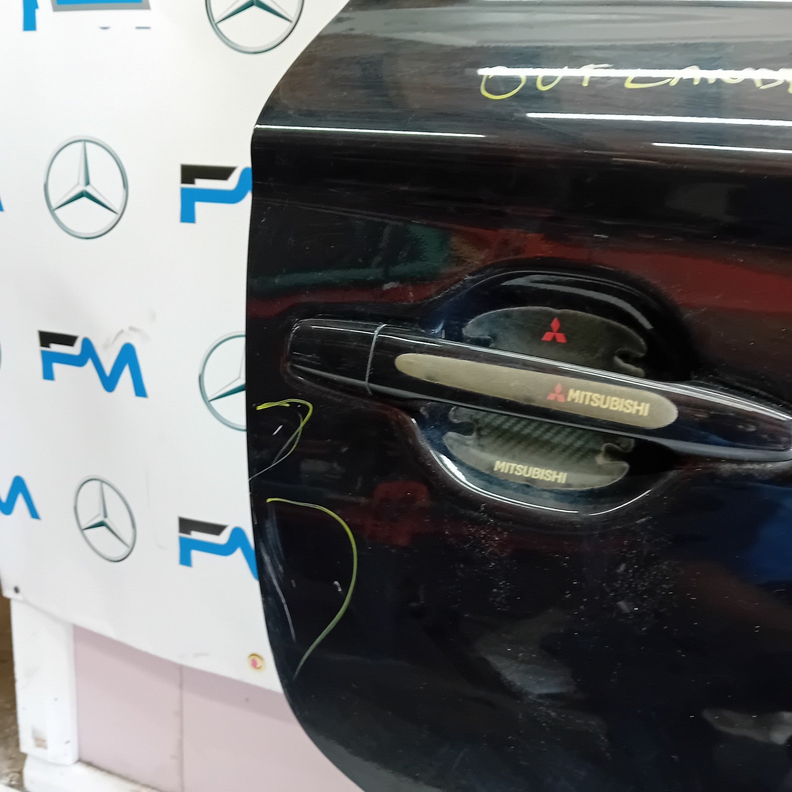 MITSUBISHI OUTLANDER MK3 DRIVER REAR DOOR OSR 2013 BLACK FMD497