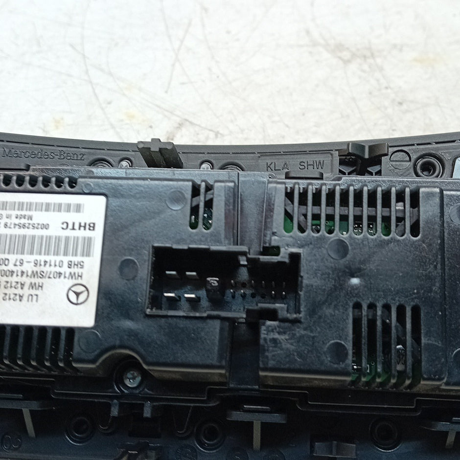 MERCEDES BENZ  E-CLASS W207 W212 CLIMATE CONTROL PANEL A2129006527 2016 FM001542