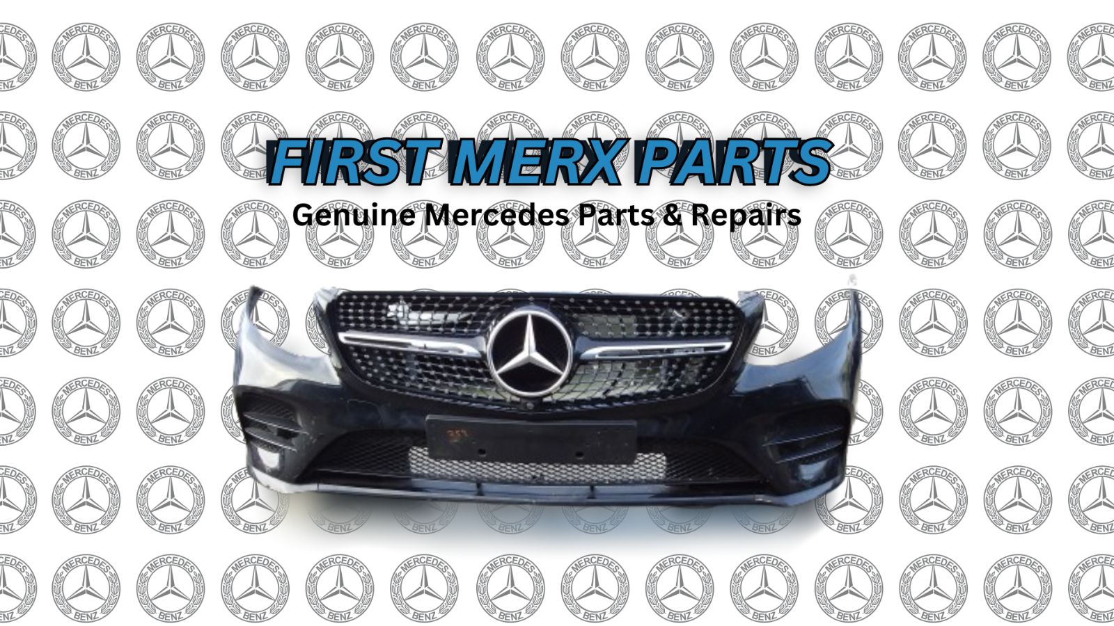 MERCEDES BENZ GLC W253 COMPLETE FRONT BUMPER 2015-2019 (BLACK)