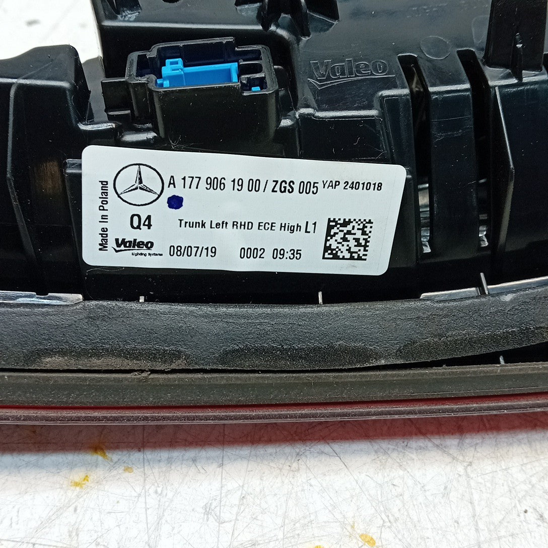 MERCEDES A-CLASS W177 PASSENGER LEFT NS REAR INNER TAIL LIGHT A1779061900 FMT238