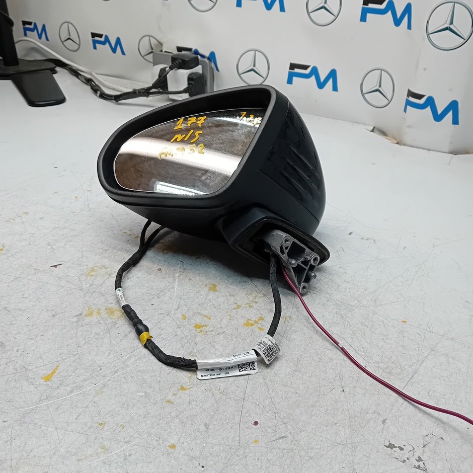 MERCEDES A-CLASS  W177 PASSENGER SIDE WING MIRROR A1778105304 BLACK FMM32