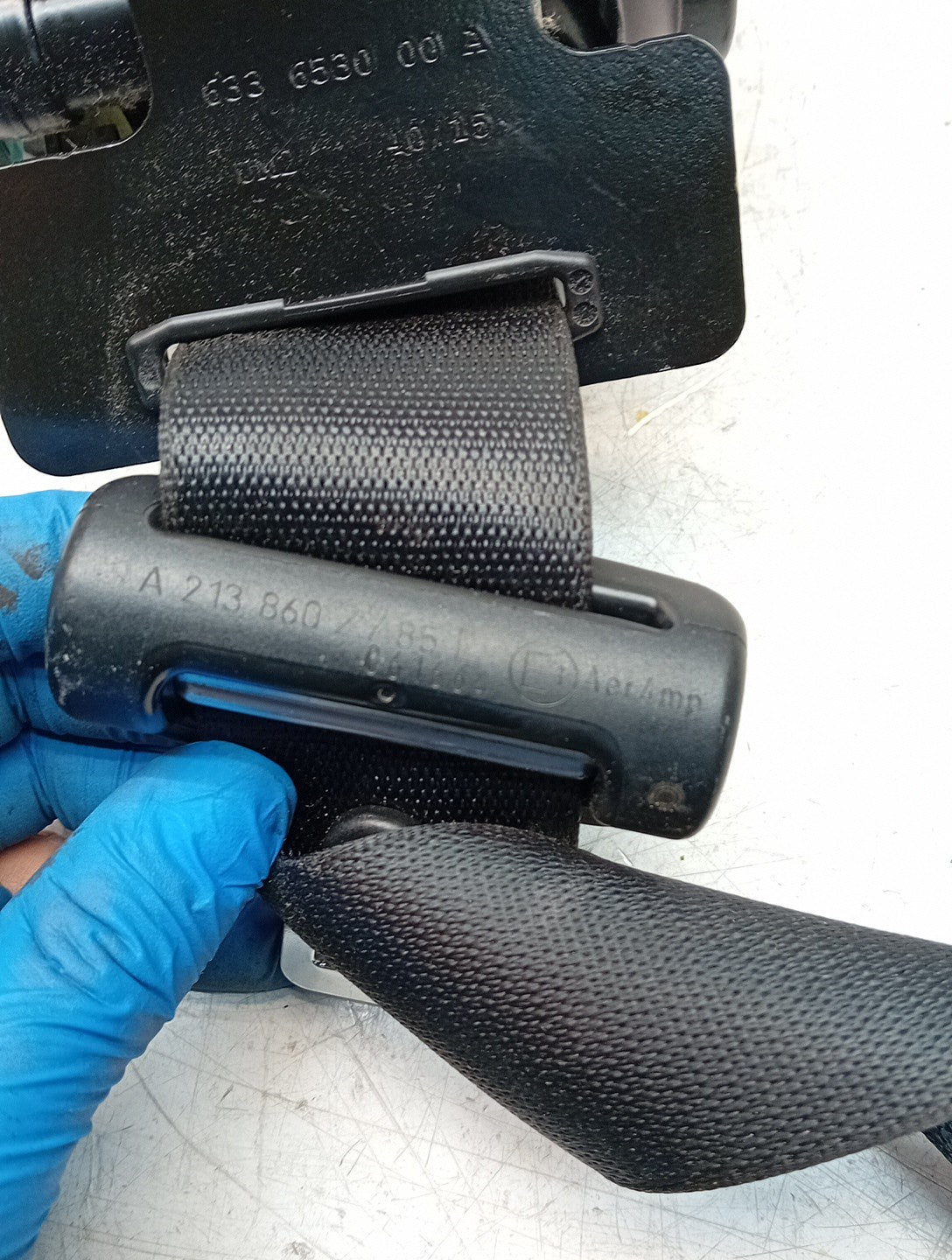 MERCEDES BENZ E-CLASS W213 SEAT BELT REAR PASSENGER A2138602785 BLACK FM001232