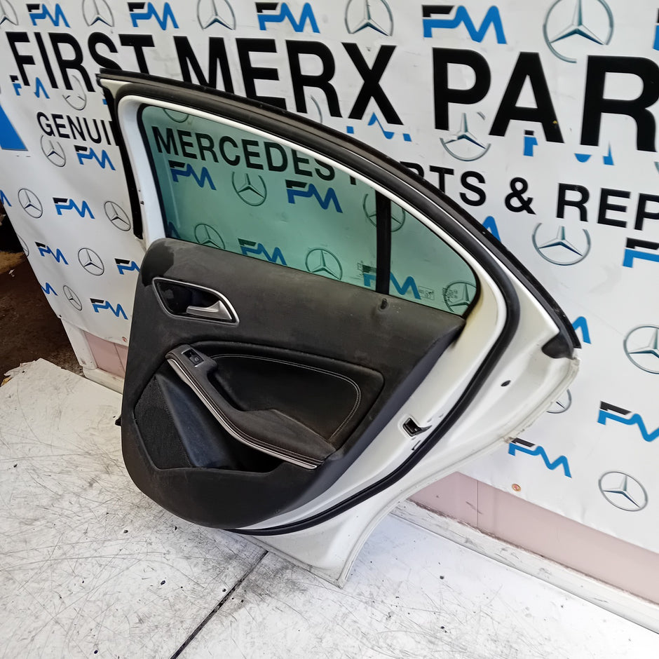 MERCEDES BENZ B-CLASS W246 DRIVER REAR DOOR OSR WHITE 2012-19  COMPLETE FMD203