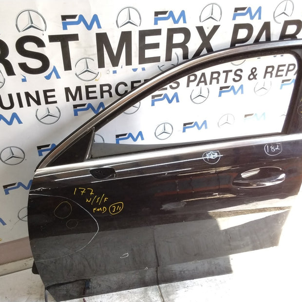 MERCEDES A-CLASS W177  PASSENGER FRONT DOOR NSF BLACK 2018-2023 COMPLETE FMD311