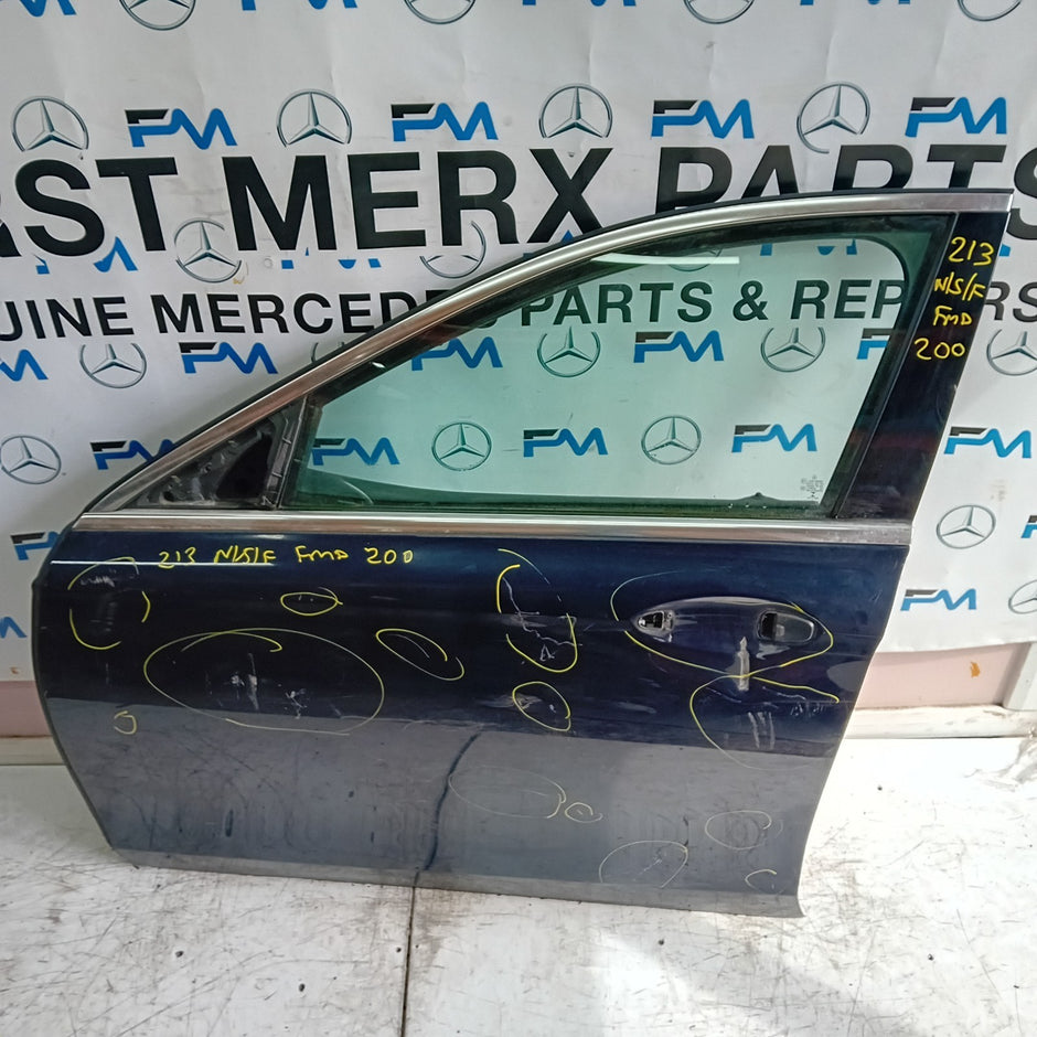 MERCEDES E-CLASS W213 SLN PASSENGER FRONT DOOR NSF BLUE 2016 ON COMPLETE FMD200