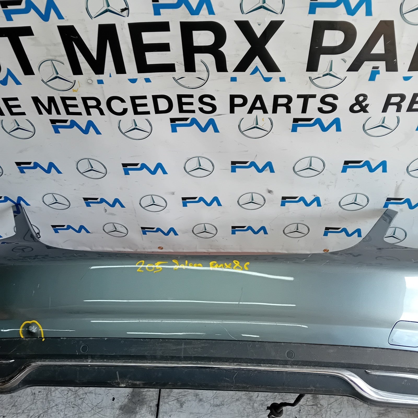MERCEDES C-CLASS W205  W205 SALOON REAR BUMPER GREY 2014 ON A2058850138 FMX86
