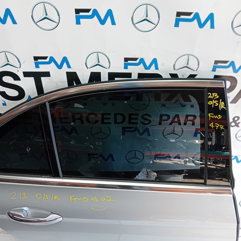 MERCEDES E-CLASS W213 SLN DRIVER REAR DOOR OSR SILVER 2016 ON COMPLETE FMD477