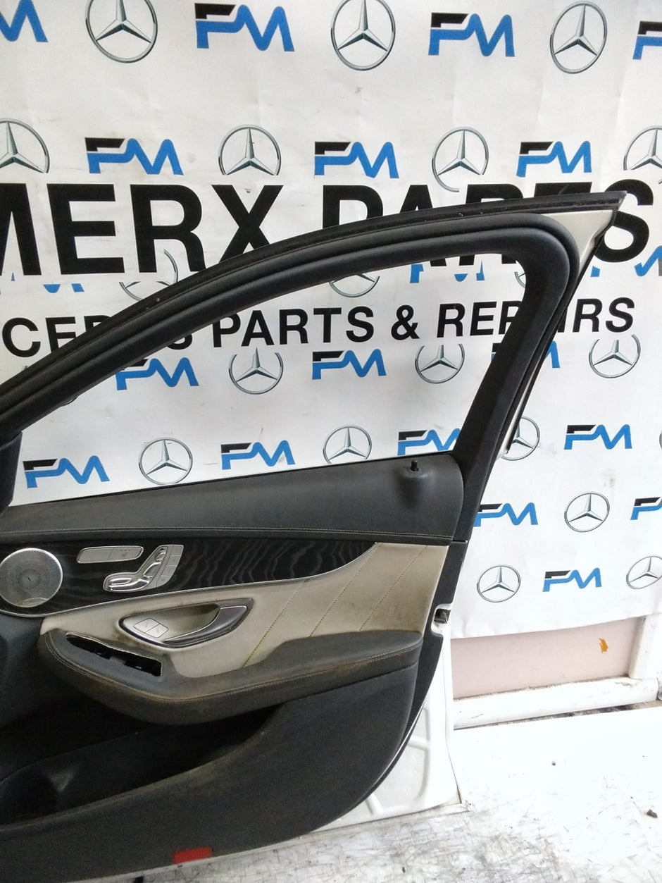MERCEDES C-CLASS W205 SLN DRIVER FRONT DOOR OSF WHITE 2014 ON COMPLETE FMD329