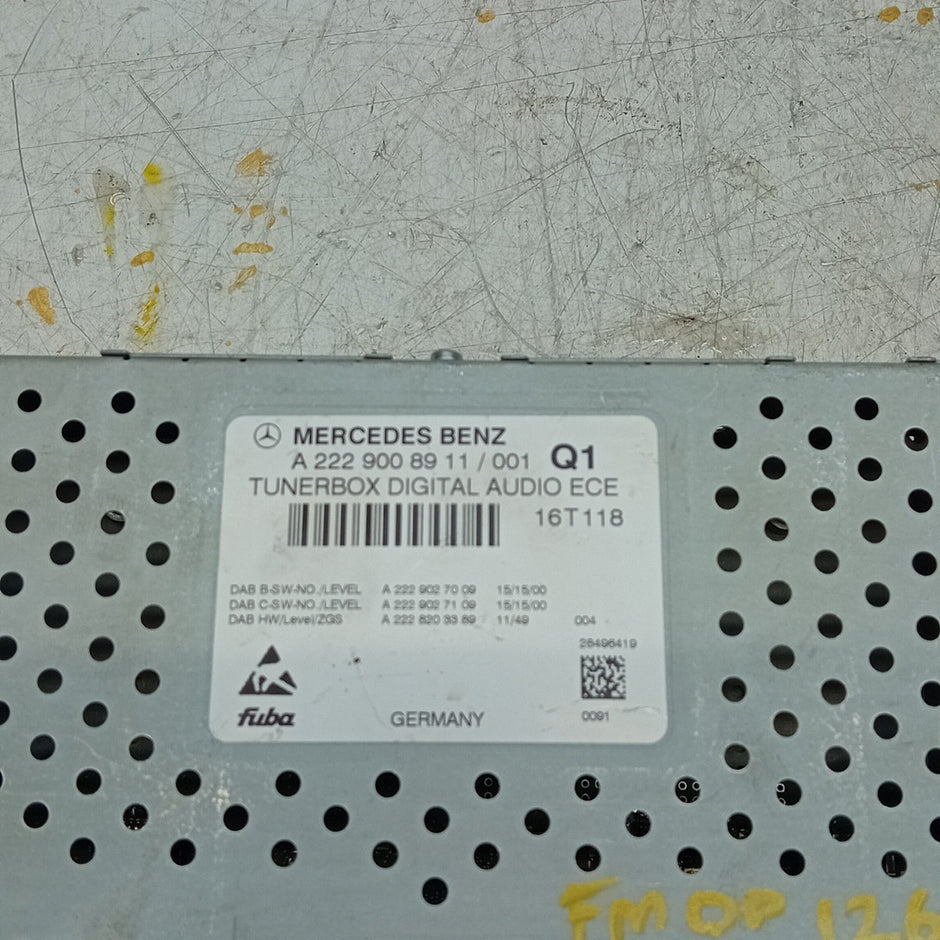 MERCEDES BENZ S-CLASS W222  2014-2021  RADIO TUNER BOX  A2229008911 FM001262