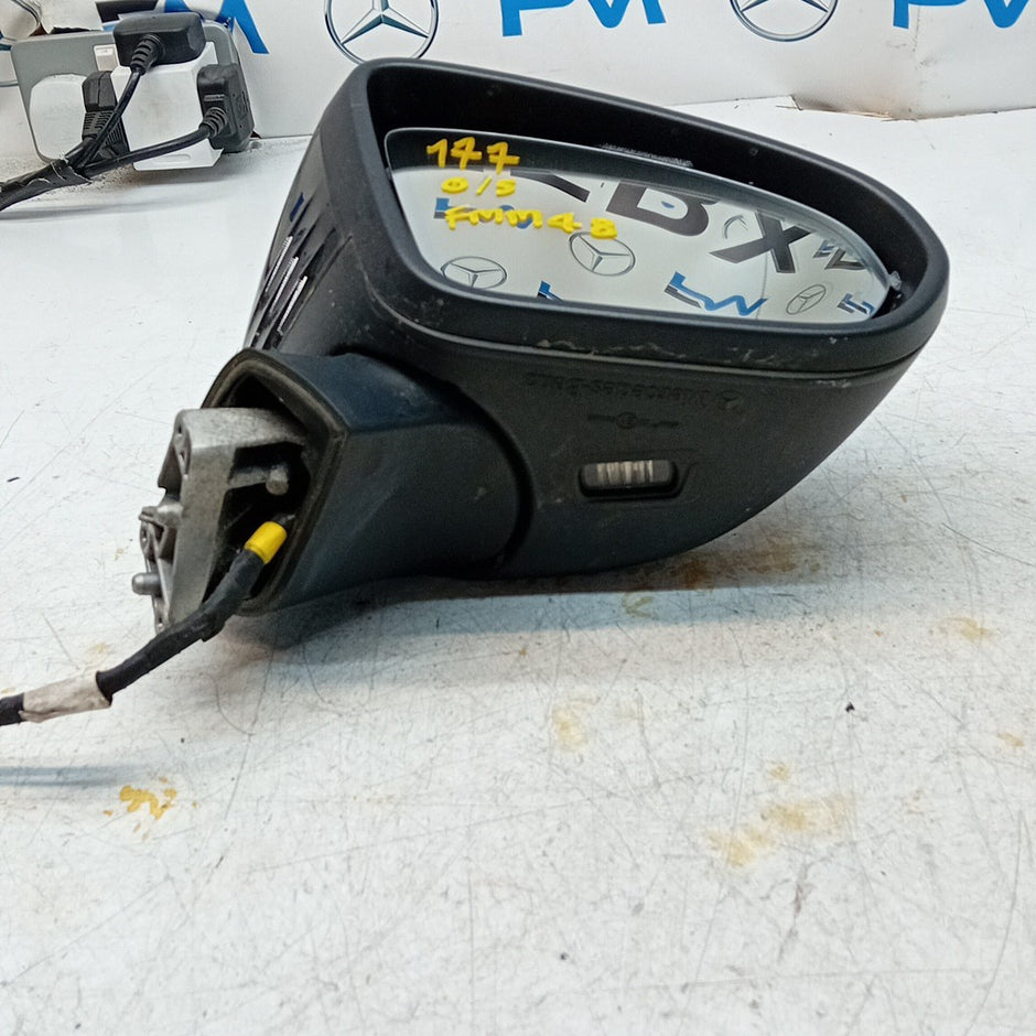 MERCEDES A-CLASS W177 DRIVER SIDE WING MIRROR BLACK A1778103601 PL 2018 ON FMM48