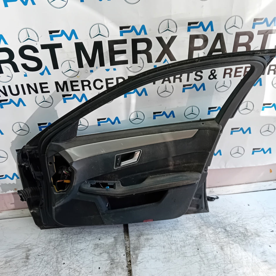 MERCEDES E-CLASS W212 SLN DRIVER FRONT DOOR OSF 2009-16 BLACK COMPLETE FMD361