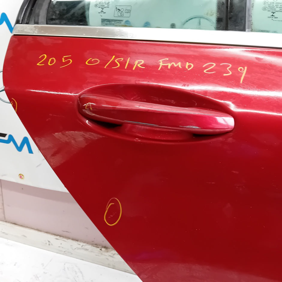 MERCEDES BENZ C-CLASS W205 SALOON DRIVER REAR DOOR OSR RED 2014 ON  FMD239