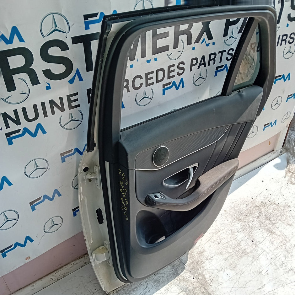 MERCEDES GLC X253 DRIVER REAR DOOR OSR 2016 ON WHITE COMPLETE FMD277